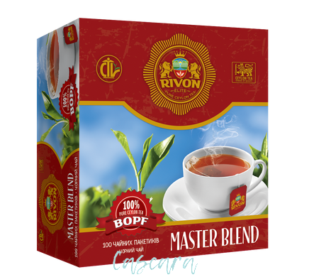 Чорний чай Rivon Master Blend BOPF 100 пакетиків