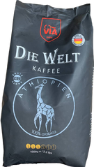 Кава в зернах Via Kaffee Die Welt Kaffee Athiopien 1 кг