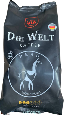 Кава в зернах Via Kaffee Die Welt Kaffee Peru 1 кг