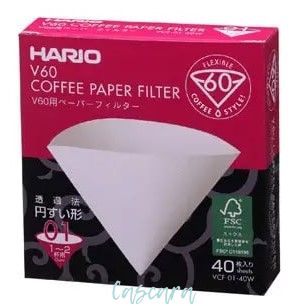Фільтр паперовий для пуровера білий Hario V60 01 40 шт