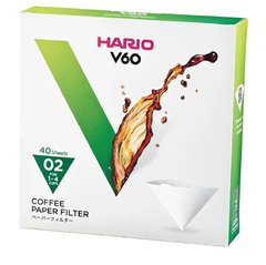 Фільтр паперовий для пуровера білий Hario V60 02 40 шт